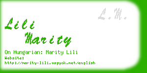 lili marity business card